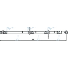 HOS3319 APEC Тормозной шланг
